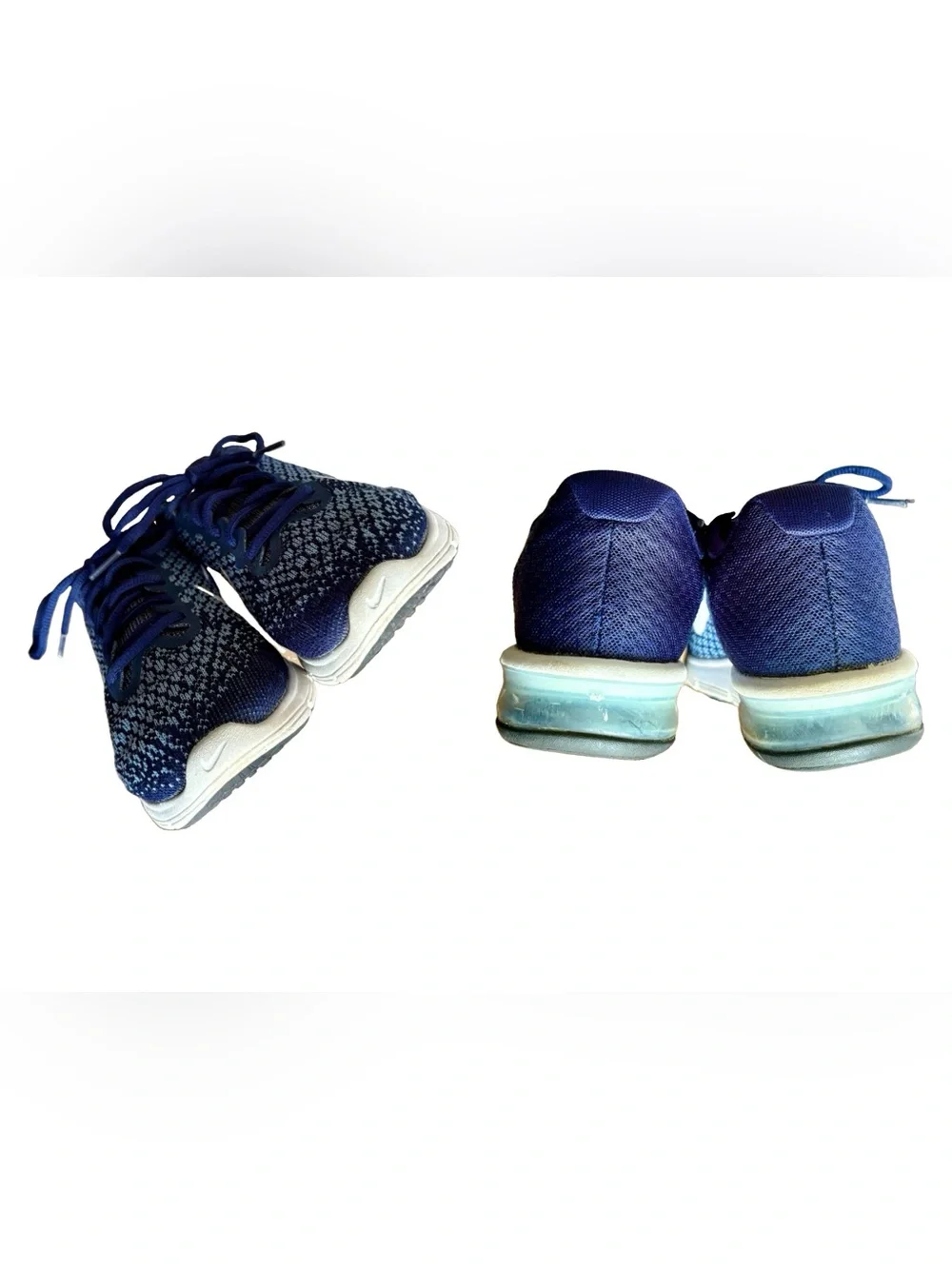 NIKE AIR MAX SEQUENT 2 Running Shoe Blue White Knit Casual 852465-401 WMNS 8.5 - Picture 11 of 16